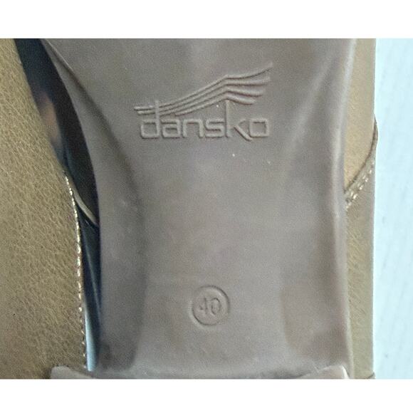 Women's Dansko Louise Brown Bronze Leather Oxford Derby Shoes Size 40 - Picture 9 of 9